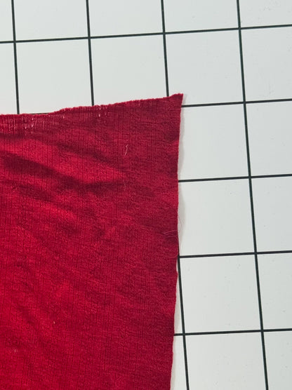 Red Ribbed Knit Fabric