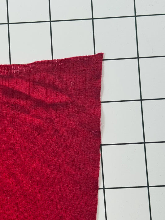 Red Ribbed Knit Fabric