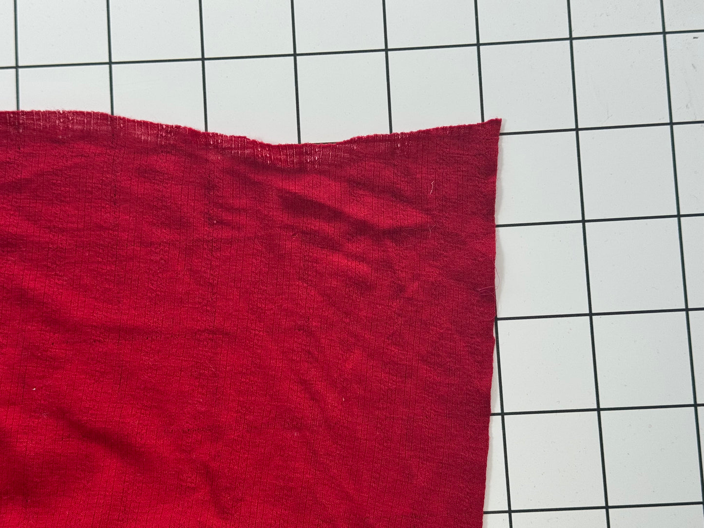 Red Ribbed Knit Fabric