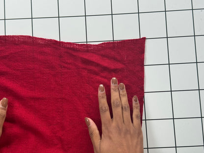 Red Ribbed Knit Fabric