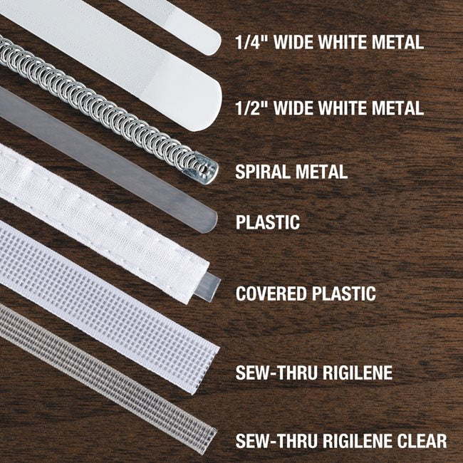 Shaping Covered Plastic Boning - 1/4" White