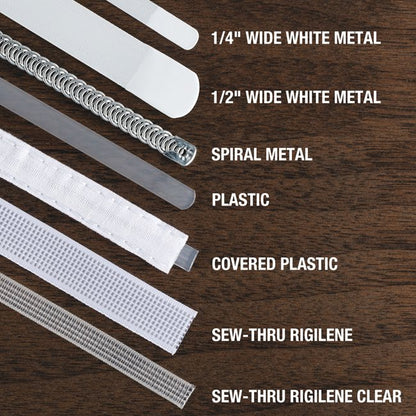 Shaping Covered Plastic Boning - 1/4" White