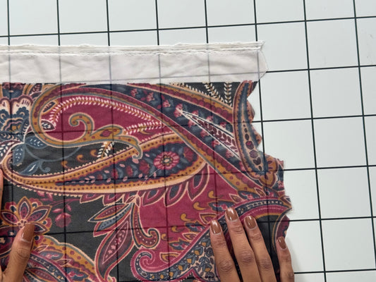 Paisley Print Stretch Mesh Fabric