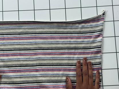 Multicolor Striped Knit Fabric