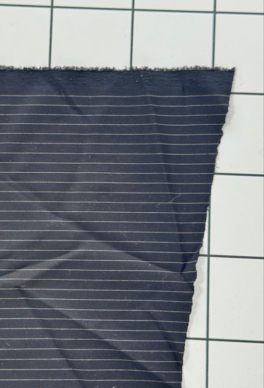 Black Pinstripe Suiting Fabric