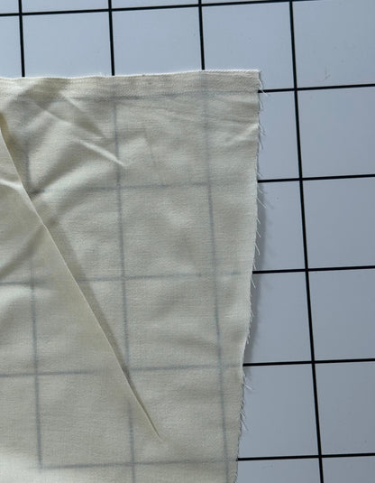 Cream Linen Blend Fabric