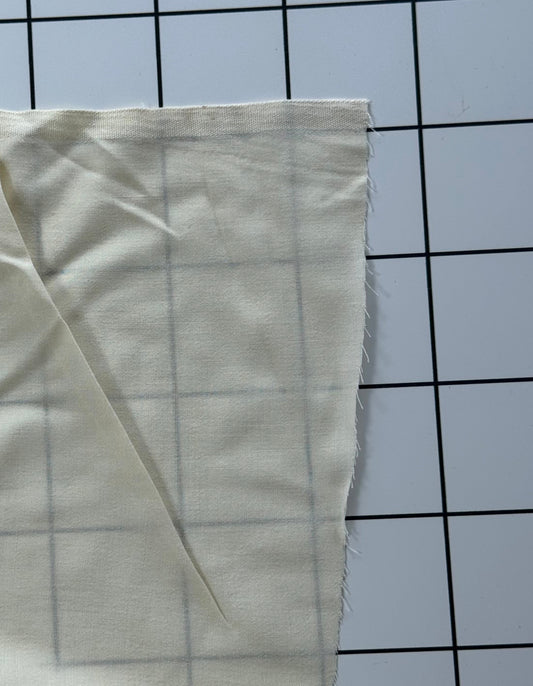 Cream Linen Blend Fabric