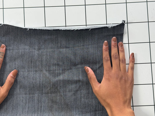 Gray Lightweight Stretch Denim Fabric