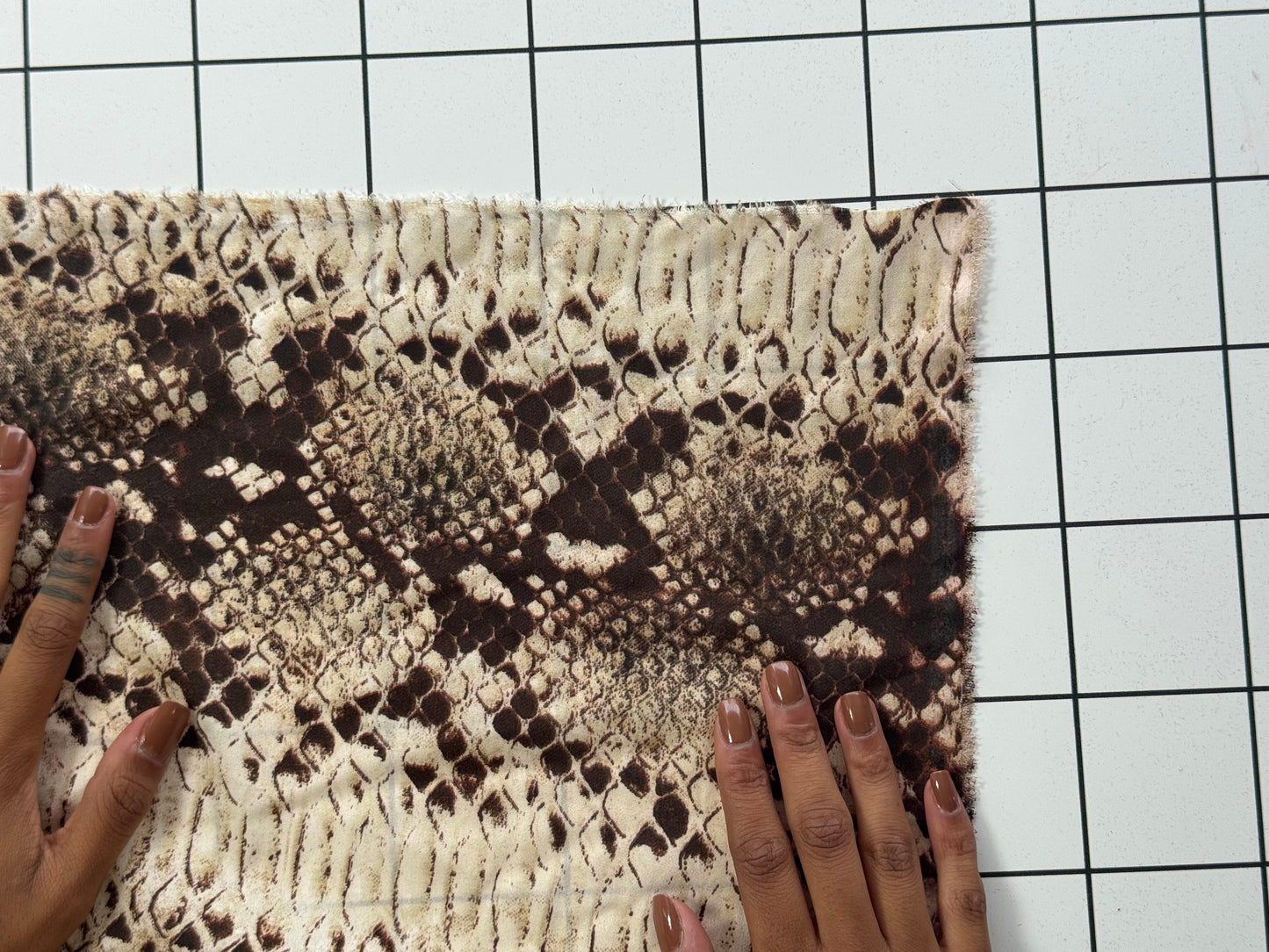 Snake Print Chiffon Fabric
