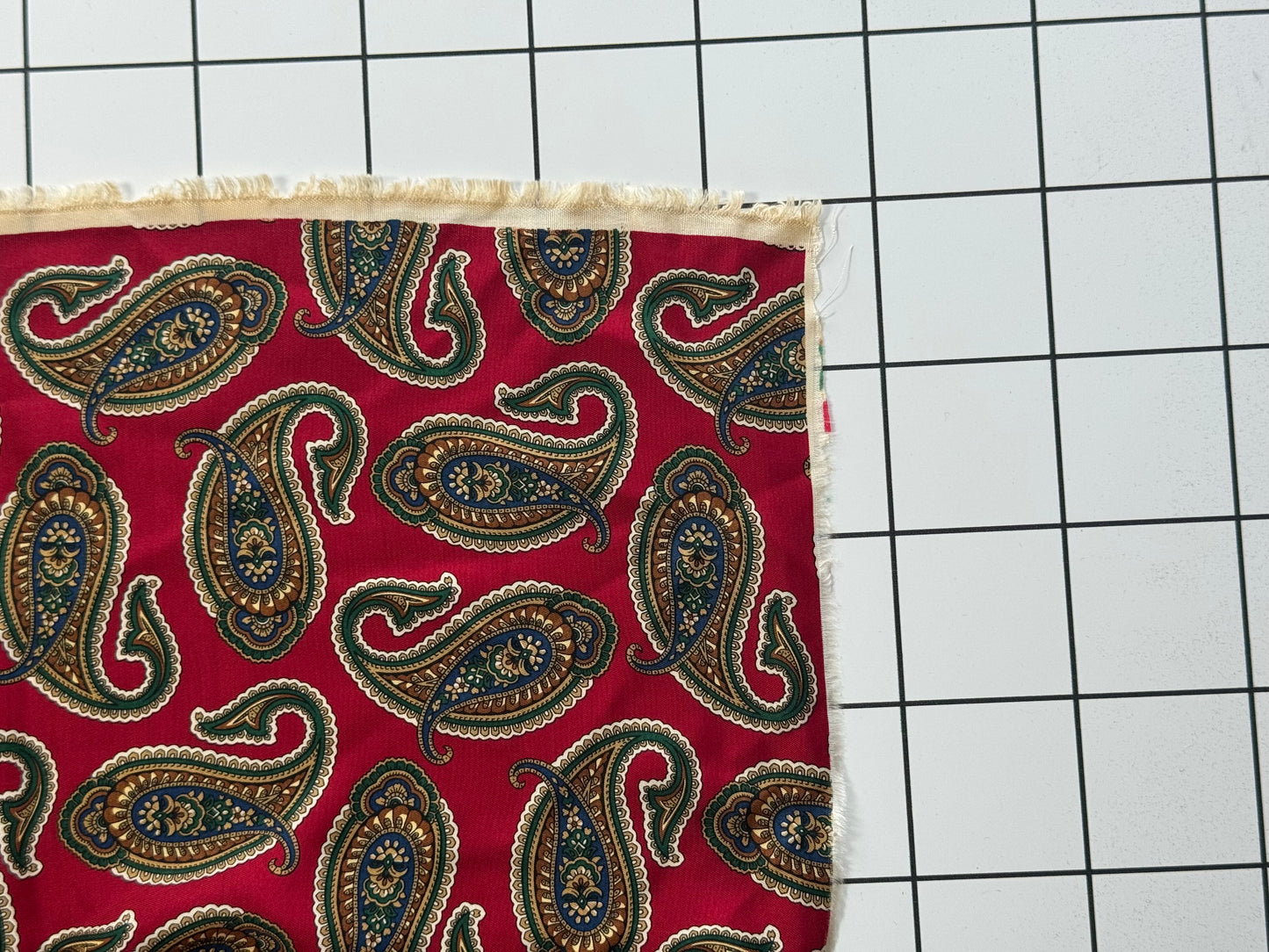 Red Paisley Cotton Fabric