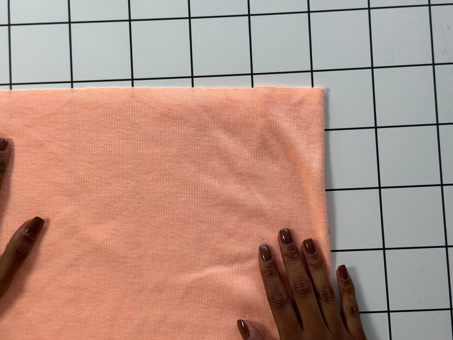 Peach Cotton Jersey Knit Fabric | Tube Knit