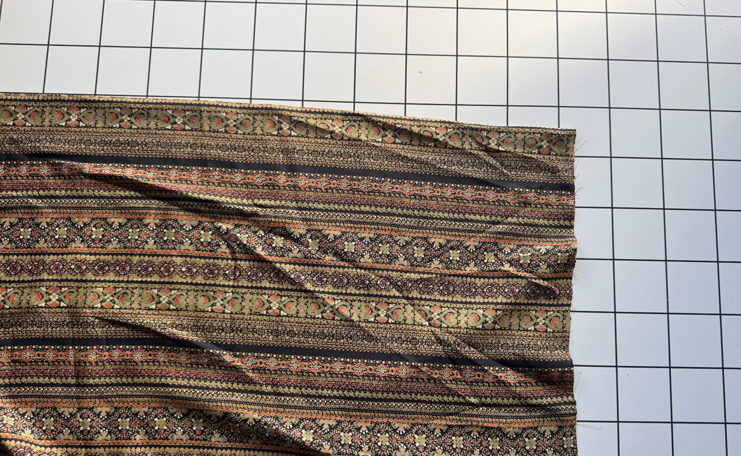 Baroque 70s Cotton Blend Fabric DEADSTOCK