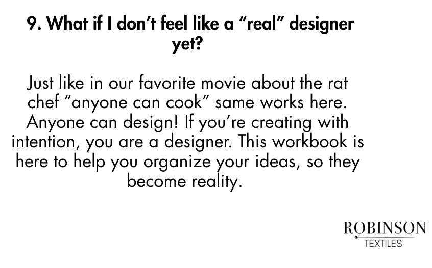 The Designer Workbook by Robinson Textiles