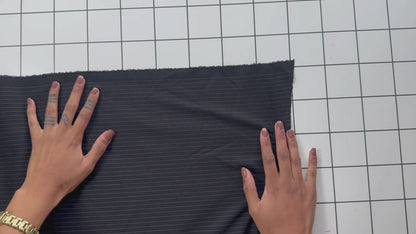 Black Pinstripe Suiting Fabric