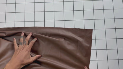 Chocolate Brown Faux Leather Fabric